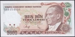 7.Emisyon 4.Tertip 5000 Lira G40 574855 Çil