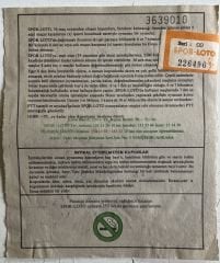 Spor Loto Kupon Kağıdı 1988