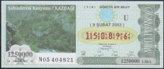 2003 9 ŞUBAT ÇEYREK BİLET - U SERİSİ