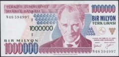 7.Emisyon 2.Tertip 1 000 000 Lira N48 594997 Çilaltı