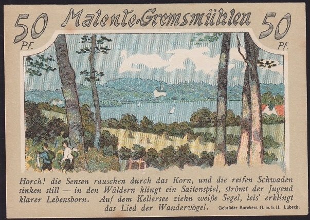 Almanya 50 Pfennig Notgeld 1921 Çilaltı Çil