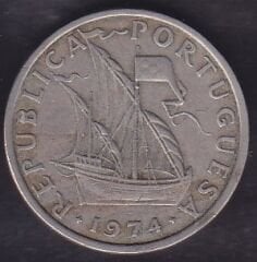 Portekiz 5 Escudos 1974