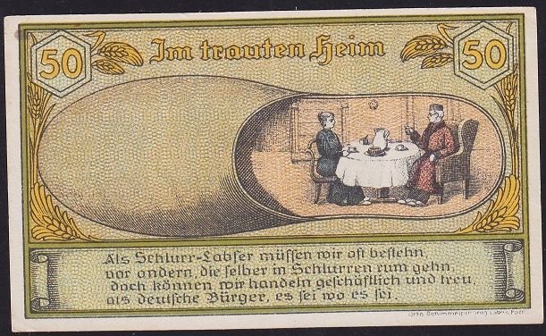 Almanya 50 Pfennig Notgeld 1921 Çil