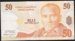 8.Emisyon 50 YTL D16 500480 Çok Temiz