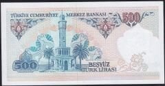 7.Emisyon 2.Tertip 500 Lira D30 784375 Çil