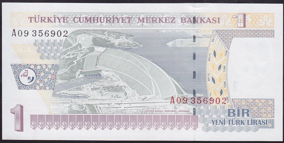 8.Emisyon 1 YTL A09 356902 Çil