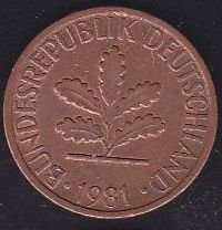 Almanya 1 Pfennig 1981 G