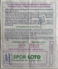 Spor Loto Kupon Kağıdı 1995