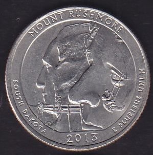 Amerika Çeyrek Dolar 2013 P Hatıra Mount Rusmore