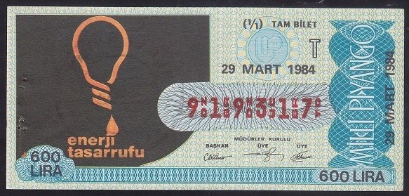 1984 29 MART TAM BİLET T SERİSİ