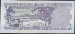 6.Emisyon 2.Tertip 5 Lira G22 337175 Çok Temiz+