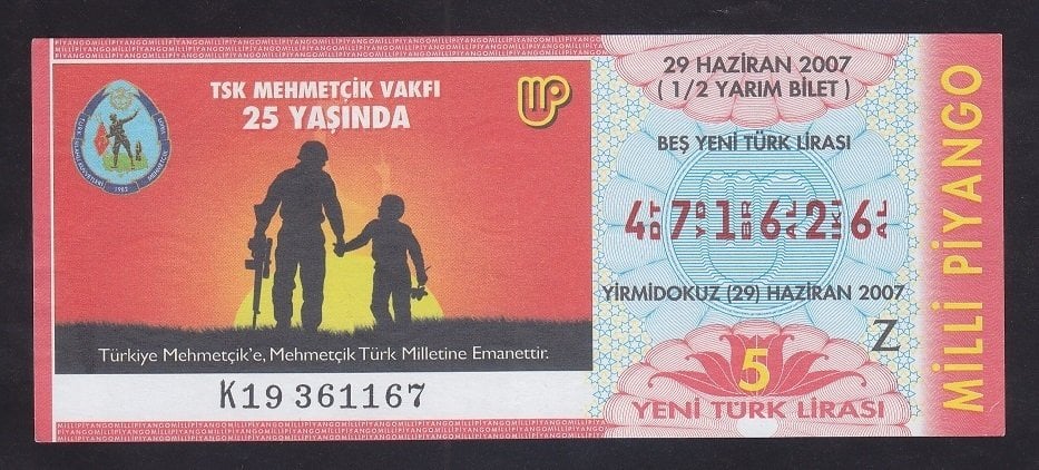 2007 29 HAZİRAN YARIM BİLET