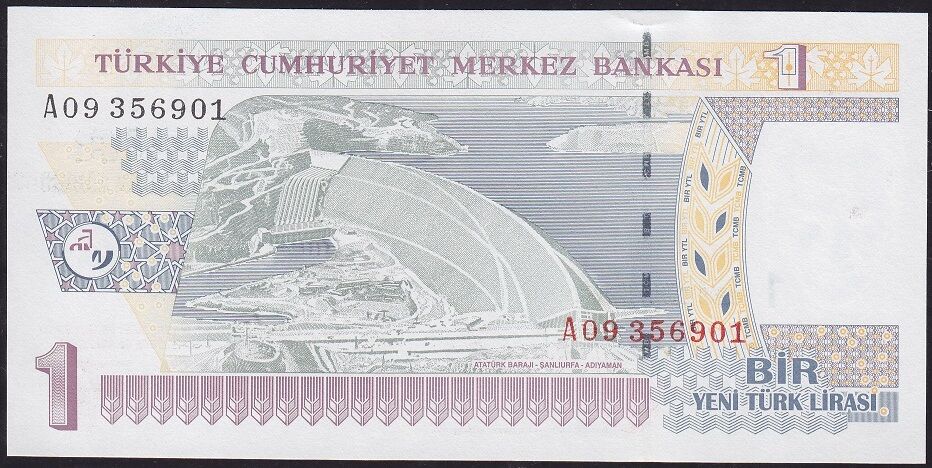 8.Emisyon 1 YTL A09 356901 Çil