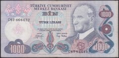 6.EMİSYON 2.TERTİP 1000 LİRA C87 866432 ÇOK TEMİZ