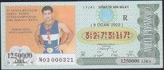 2003 9 OCAK ÇEYREK BİLET - R SERİSİ - Mehmet Özal