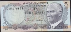 6.Emisyon 2.Tertip 5 Lira G15 179853 Çilaltı Çil