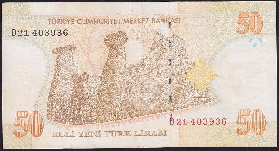 8.Emisyon 50 YTL D21 403936 Çok Temiz+