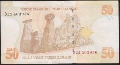 8.Emisyon 50 YTL D21 403936 Çok Temiz+