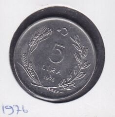 1976 Yılı 5 Lira