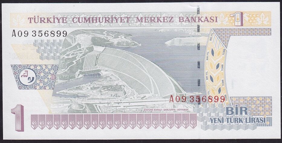 8.Emisyon 1 YTL A09 356899 Çil