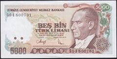 7.Emisyon 4.Tertip 5000 Lira G04 800701 Çilaltı Çil