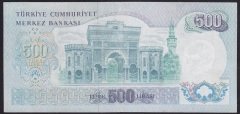 6.EMİSYON 2.TERTİP 500 LİRA Z91 033828 ÇOK TEMİZ (YIKAMA VAR)