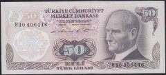 6.EMİSYON 1.TERTİP 50 LİRA H40 406446 ÇİL