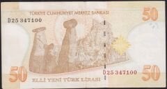 8.Emisyon 50 YTL D25 347100 Çok Temiz+