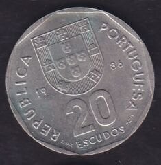 Portekiz 20 Escudos 1986