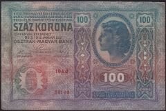 Avusturya Macaristan 100 Korona 1912 Çok Temiz+
