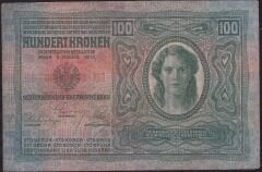 Avusturya Macaristan 100 Korona 1912 Çok Temiz+