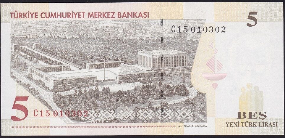 8.Emisyon 5 YTL C15 010302 Çil