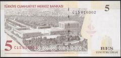 8.Emisyon 5 YTL C15 010302 Çil