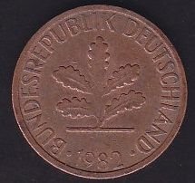 Almanya 1 Pfennig 1982 J