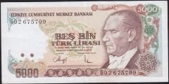 7.Emisyon 4.Tertip 5000 Lira G02 675709 Ççt Çilaltı