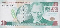 7.Emisyon 20 000 000 Lira A32 506969 Çilaltı Çil