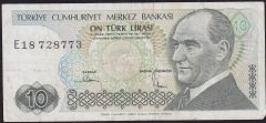 7.Emisyon 2.Tertip 10 Lira E18 728773 Çok Temiz