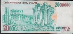 7.Emisyon 20 000 000 Lira A64 919576 Çok Temiz+
