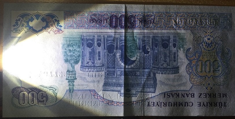 6.EMİSYON 2.TERTİP 500 LİRA Z91 877228 ÇİLALTI