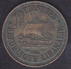 LÜBNAN 10 PIASTRE 1955