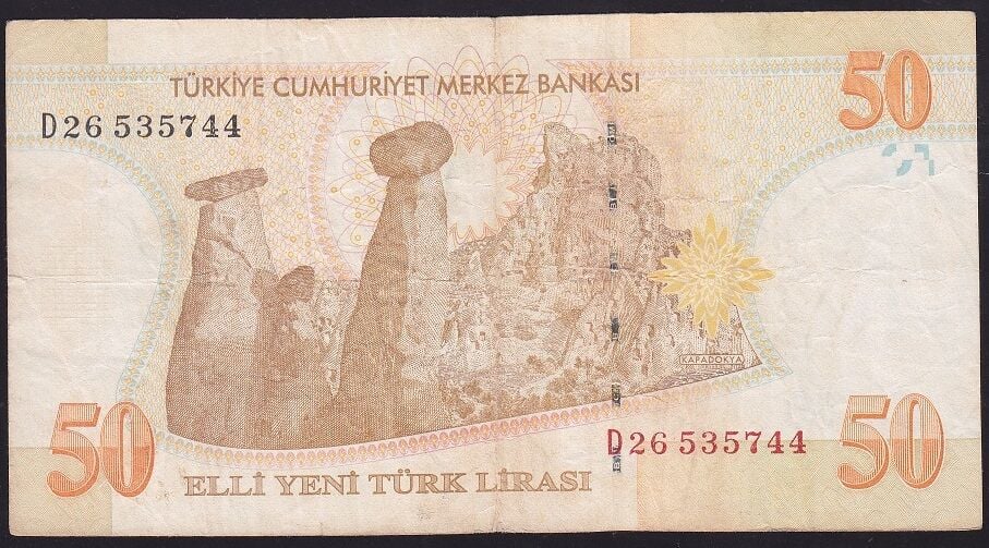 8.Emisyon 50 YTL D26 535744 Çok Temiz