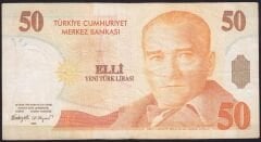 8.Emisyon 50 YTL D26 535744 Çok Temiz