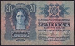 Avusturya Macaristan 20 Kronen 1913 Çok Temiz+