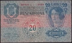 Avusturya Macaristan 20 Kronen 1913 Çok Temiz+