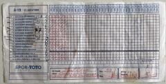Spor Loto Kupon Kağıdı 1994