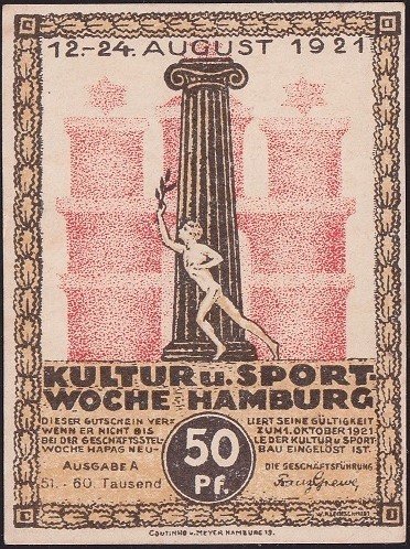 Almanya 50 Pfennig Notgeld 1921 Çil