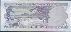 6.Emisyon 2.Tertip 5 Lira G10 385729 Çilaltı Çil
