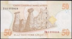 8.Emisyon 50 YTL D32 575818 Çok Temiz+