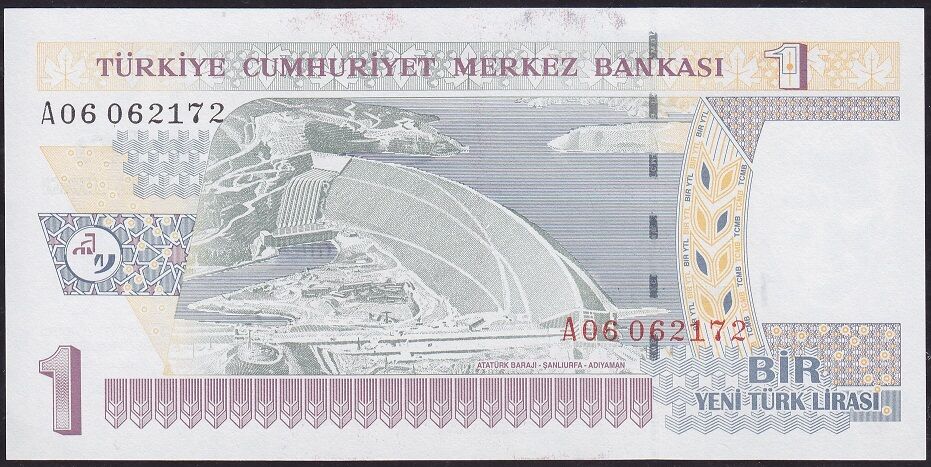 8.Emisyon 1 YTL A06 062172 Çil