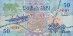 Cook Island 50 Dolar 1992 Çilaltı ( Kat yok Lekeler var )